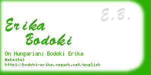 erika bodoki business card